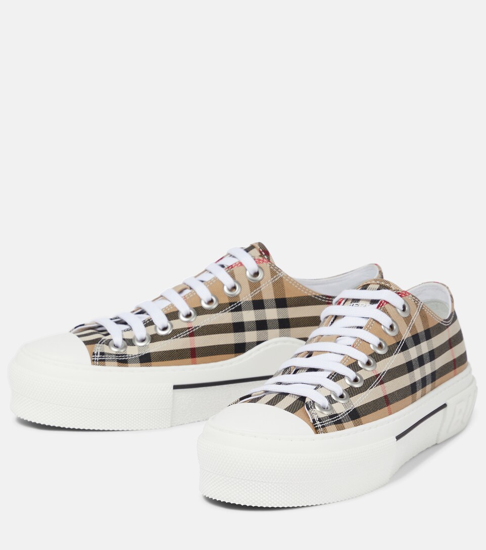 larkhall vintage check canvas sneakers