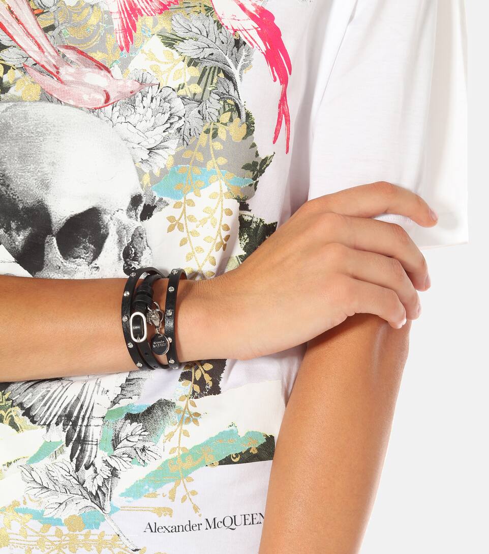 Ornements Alexander En Cuir Mcqueen Bracelet À Yvbm6fgI7y