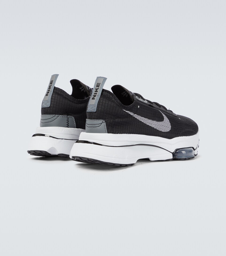 zoom type suede and leather trainers