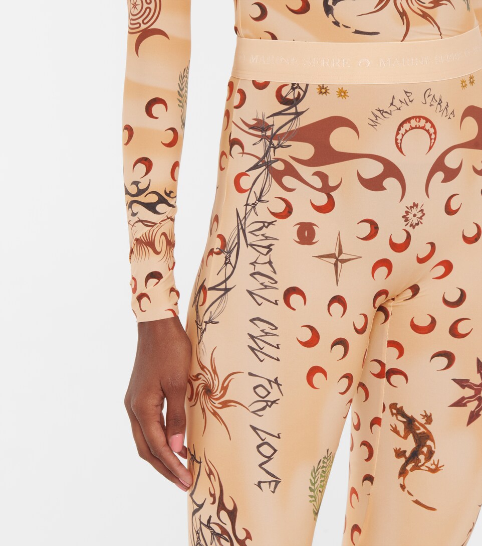 Marine Serre - Printed jersey leggings 