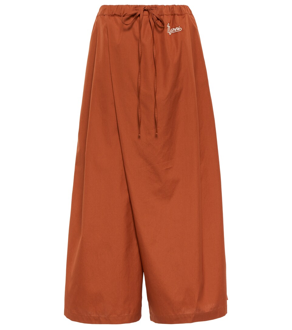 Marni - Cotton wide-leg cropped pants 