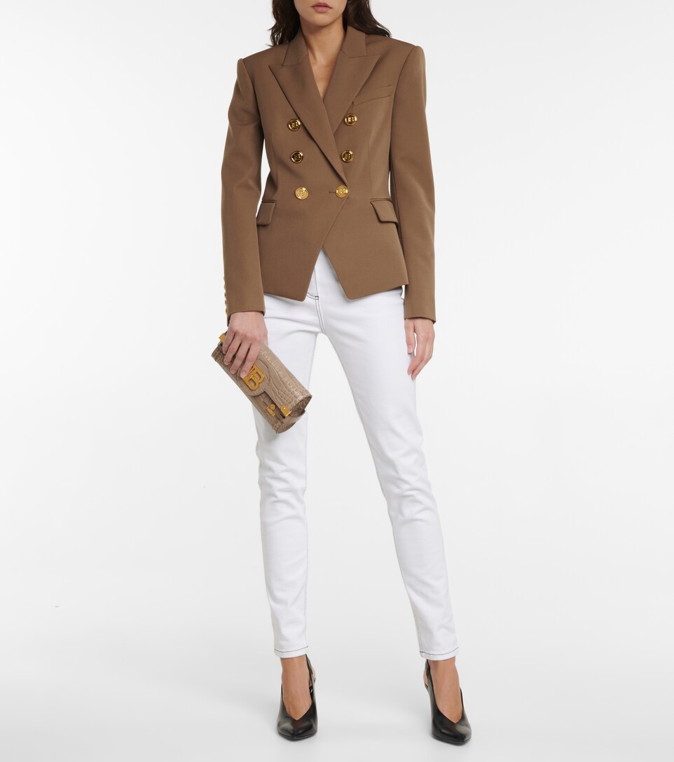 beige balmain blazer
