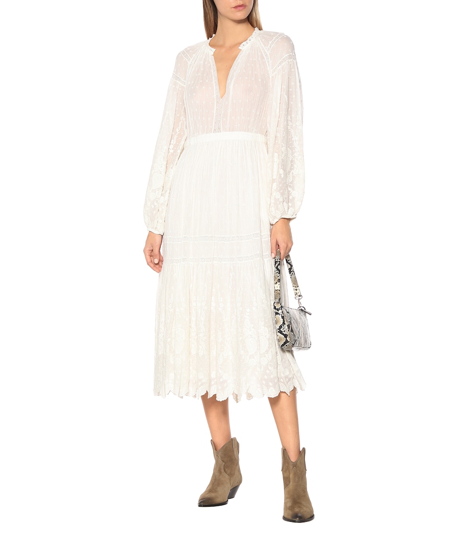 white cotton midi sundress