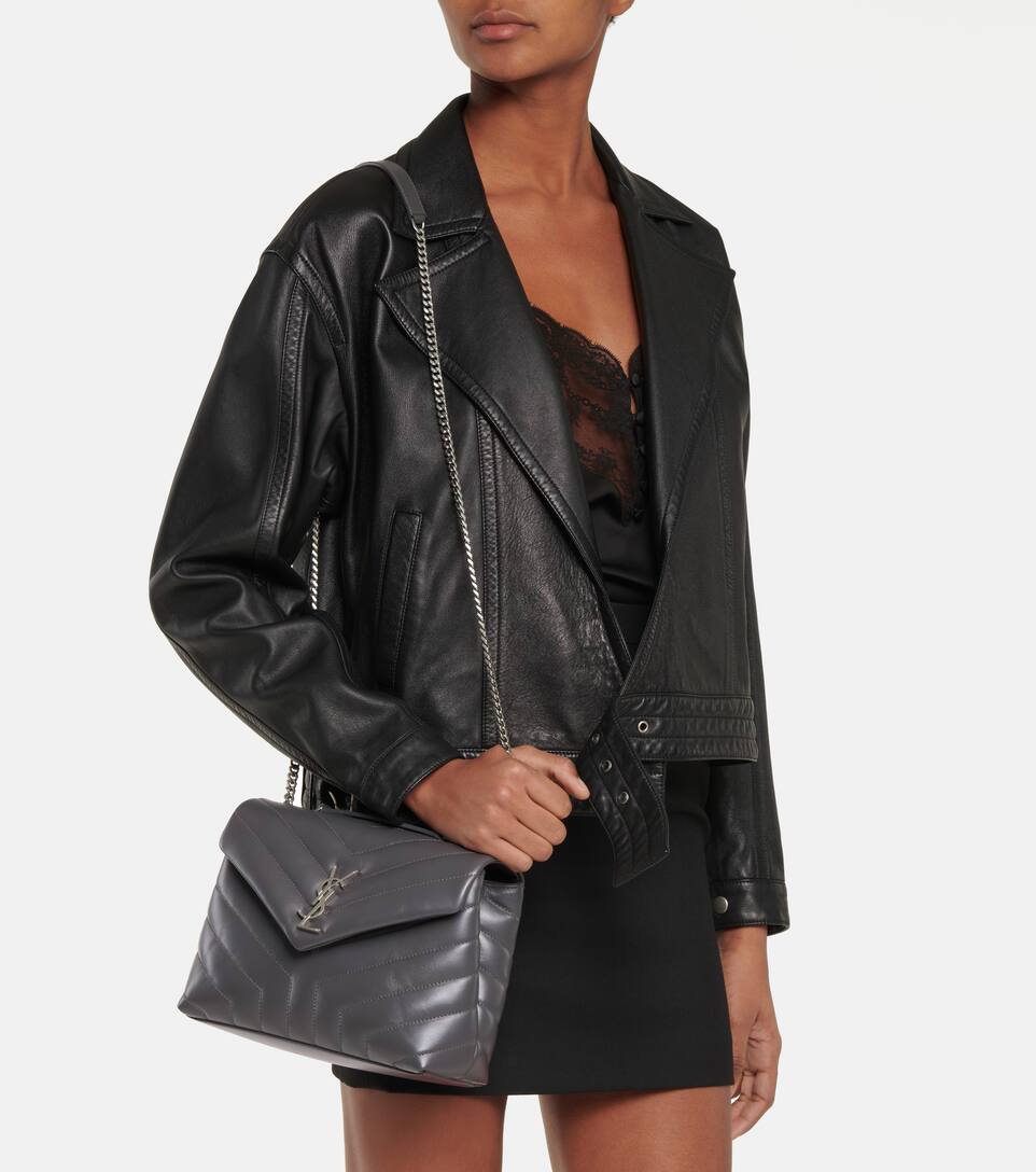 ysl loulou grained leather