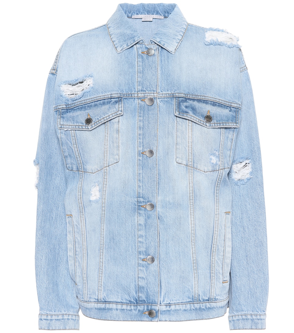 STELLA MCCARTNEY DISTRESSED DENIM JACKET,P00329712