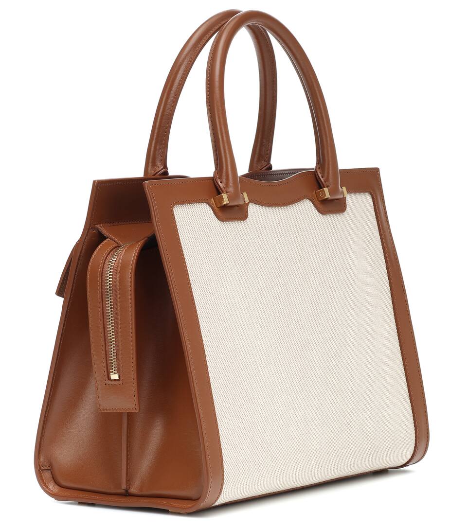 uptown medium tote in box saint laurent leather