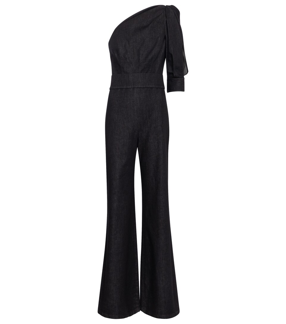 Safiyaa - Gia stretch-denim jumpsuit 