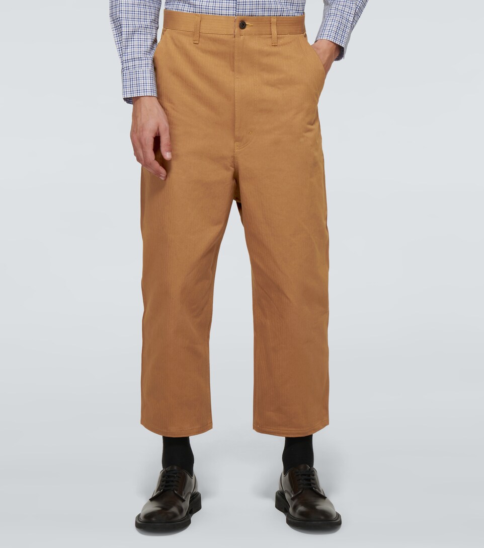 Junya Watanabe - Pantaloni di cotone a spina di pesce | Mytheresa