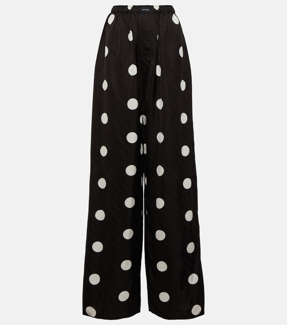 Balenciaga - Polka-dot wide-leg pants 