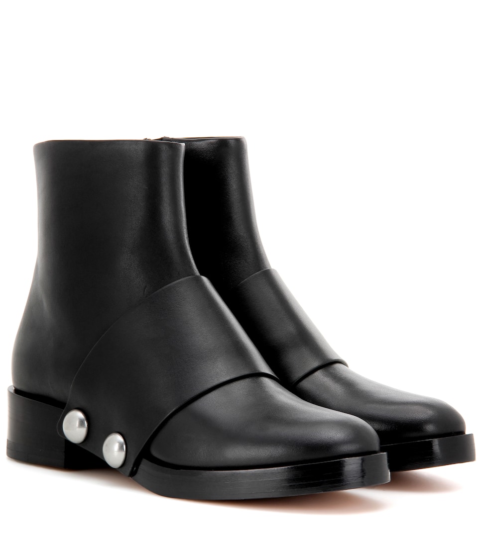 Alexander Wang Verzierte Ankle Boots Hanne aus Leder Verzierte Ankle Boots Aus Leder Versace | Mytheresa