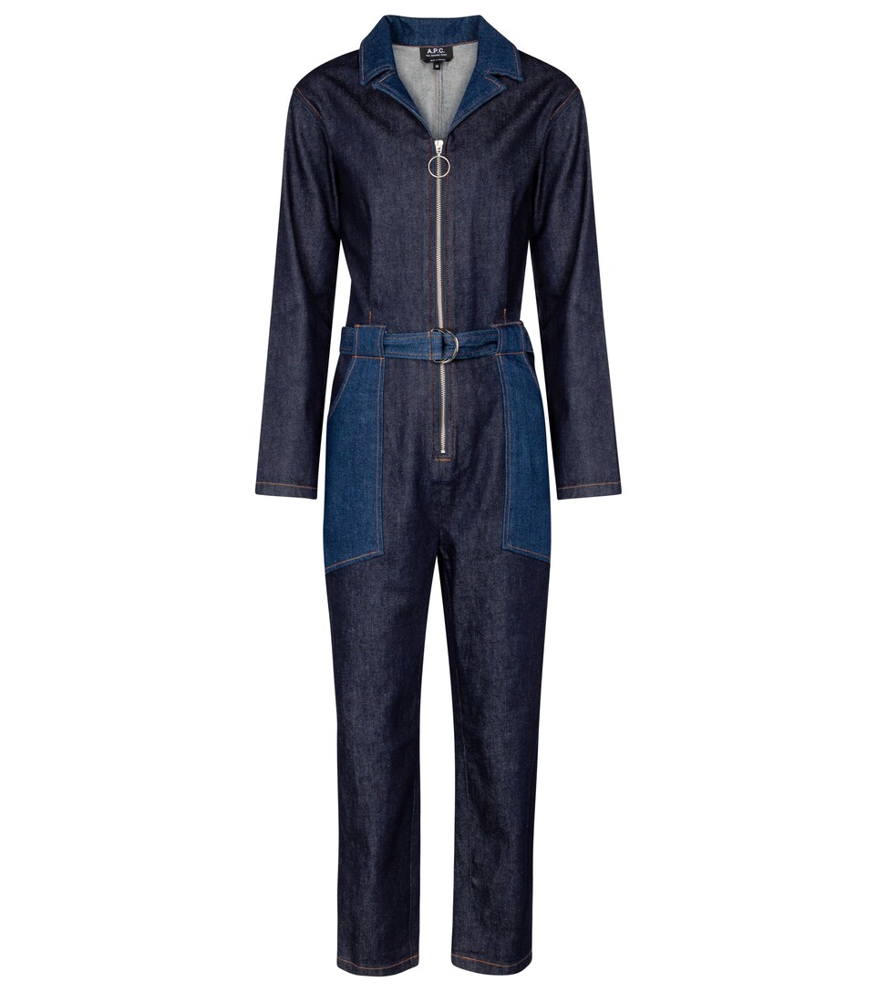 A.P.C. - Rosie belted denim jumpsuit 