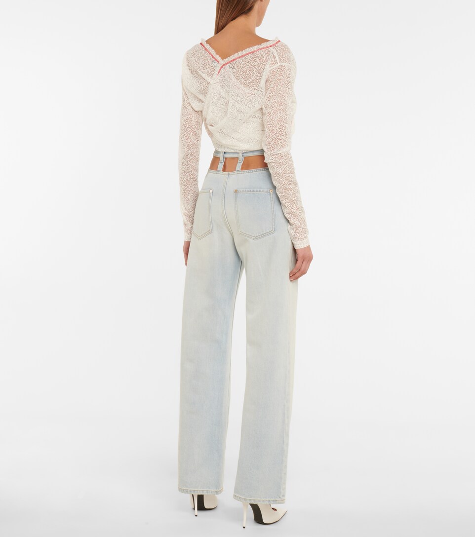 Y/Project - Lace crop top | Mytheresa