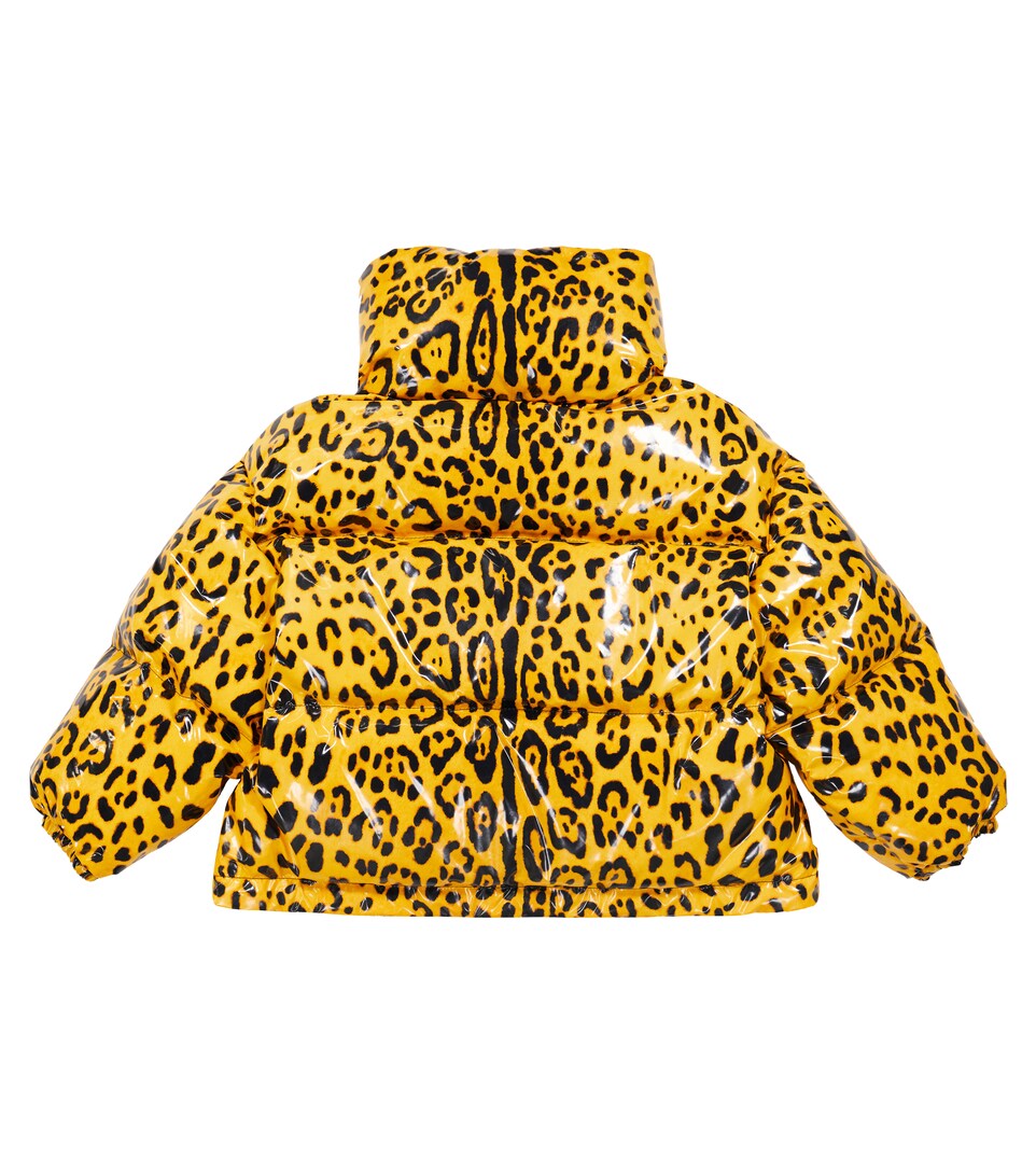 leopard print down jacket
