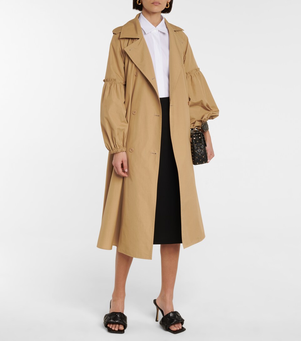 pleated trench coat