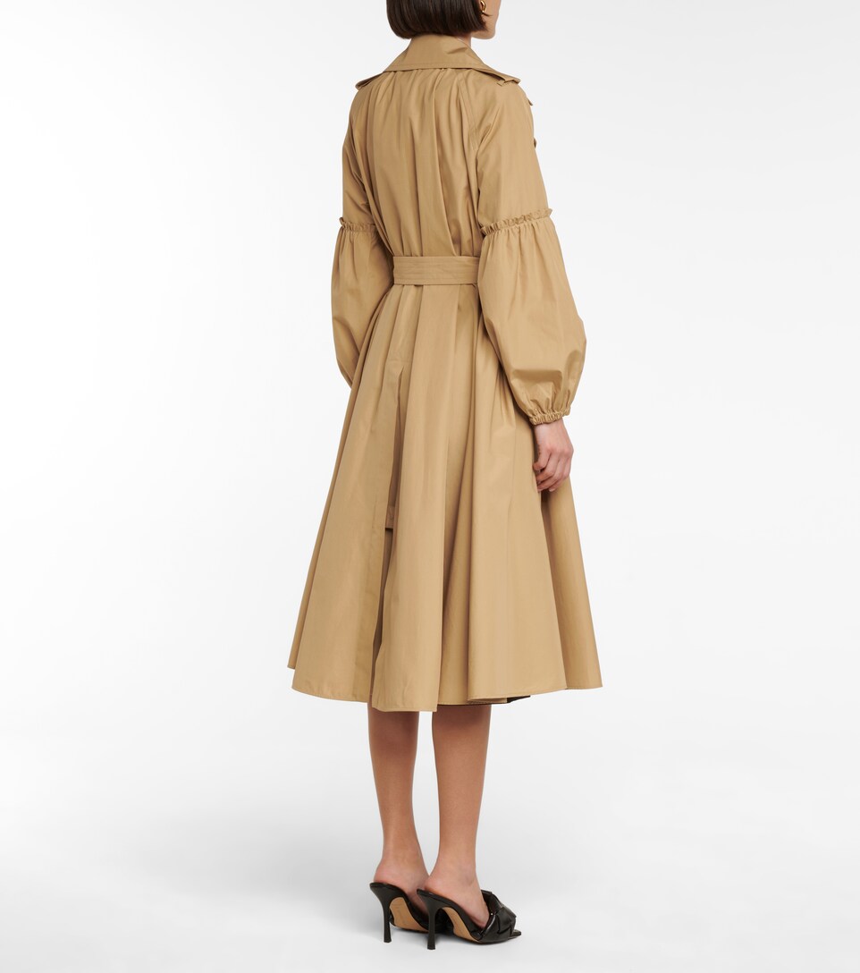 pleated duster coat