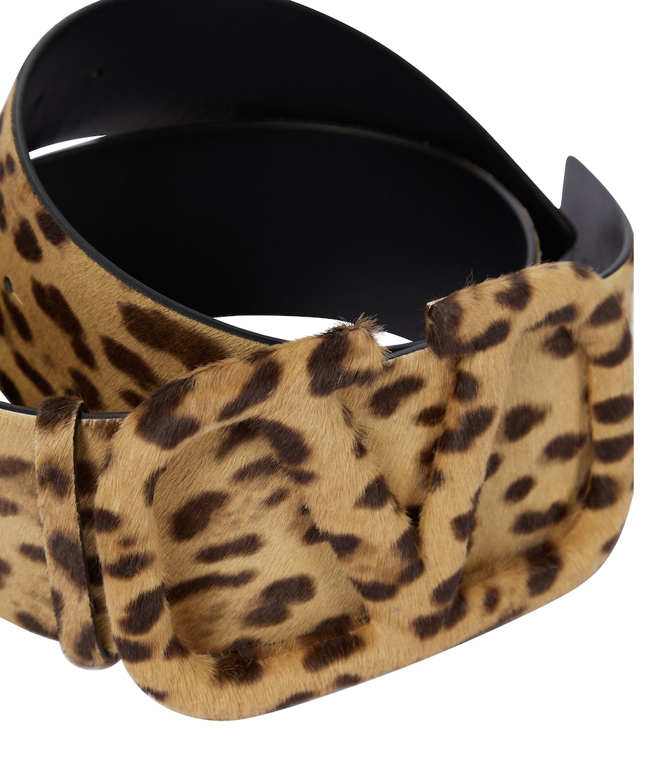 wide leopard print belt