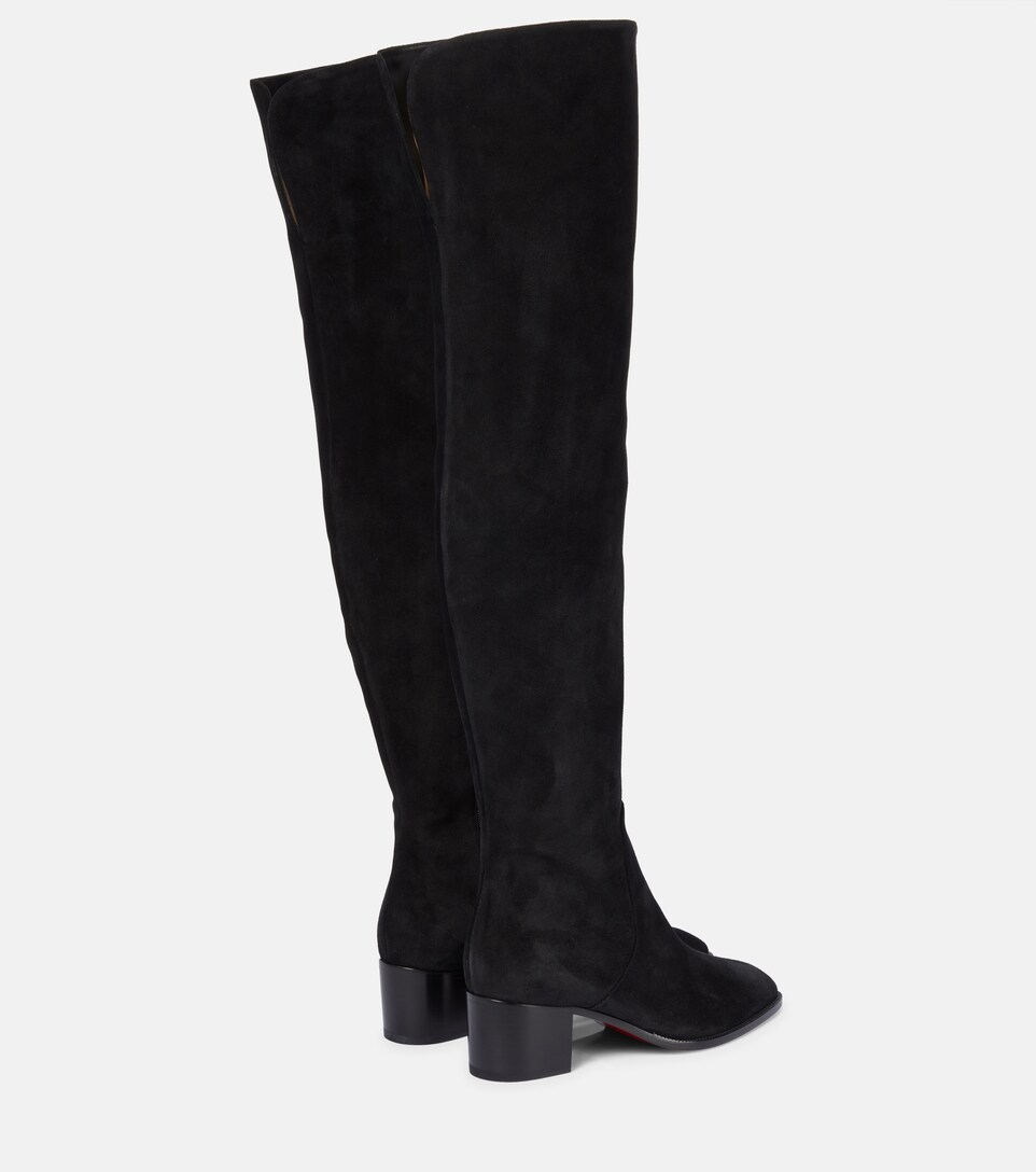 Christian Louboutin - Botas mosqueteras Gazzellou de ante | Mytheresa