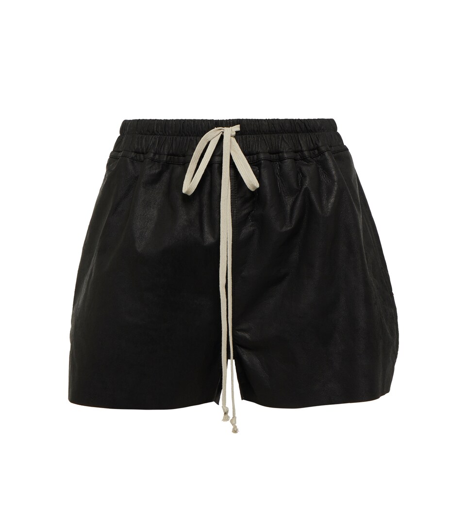 Rick Owens - Shorts Fog in pelle a vita alta | Mytheresa