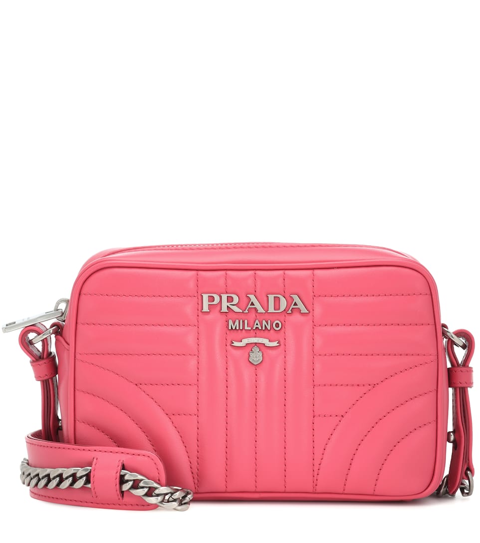Prada - Diagramme leather crossbody bag
