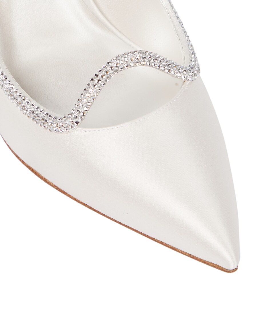 Rene Caovilla - Embellished satin pumps | Mytheresa