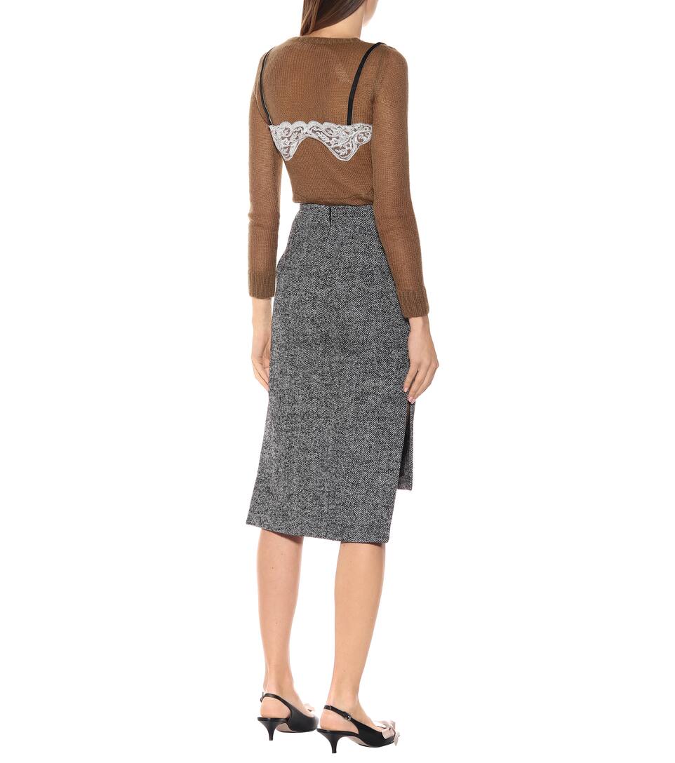 N°21 Jupe Tweed Laine Mélangée En De Nn0Xw8OZPk