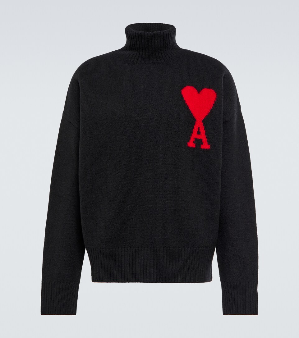 Ami de cœur wool turtleneck sweater 