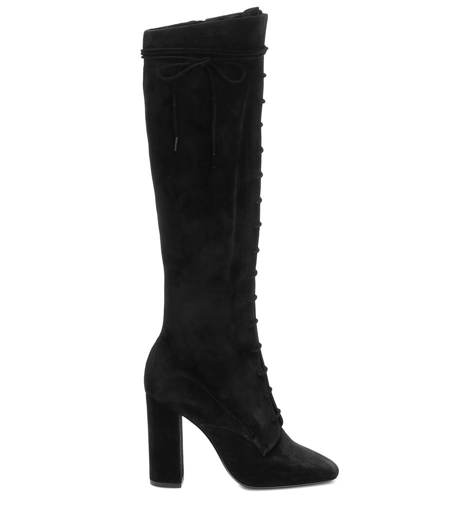 Ysl suede boots clearance