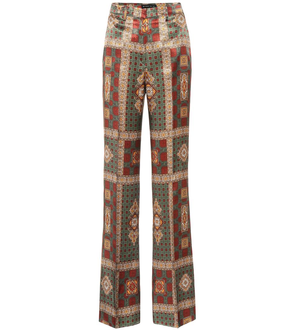 high rise printed pants