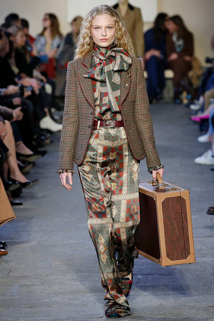 high rise printed pants