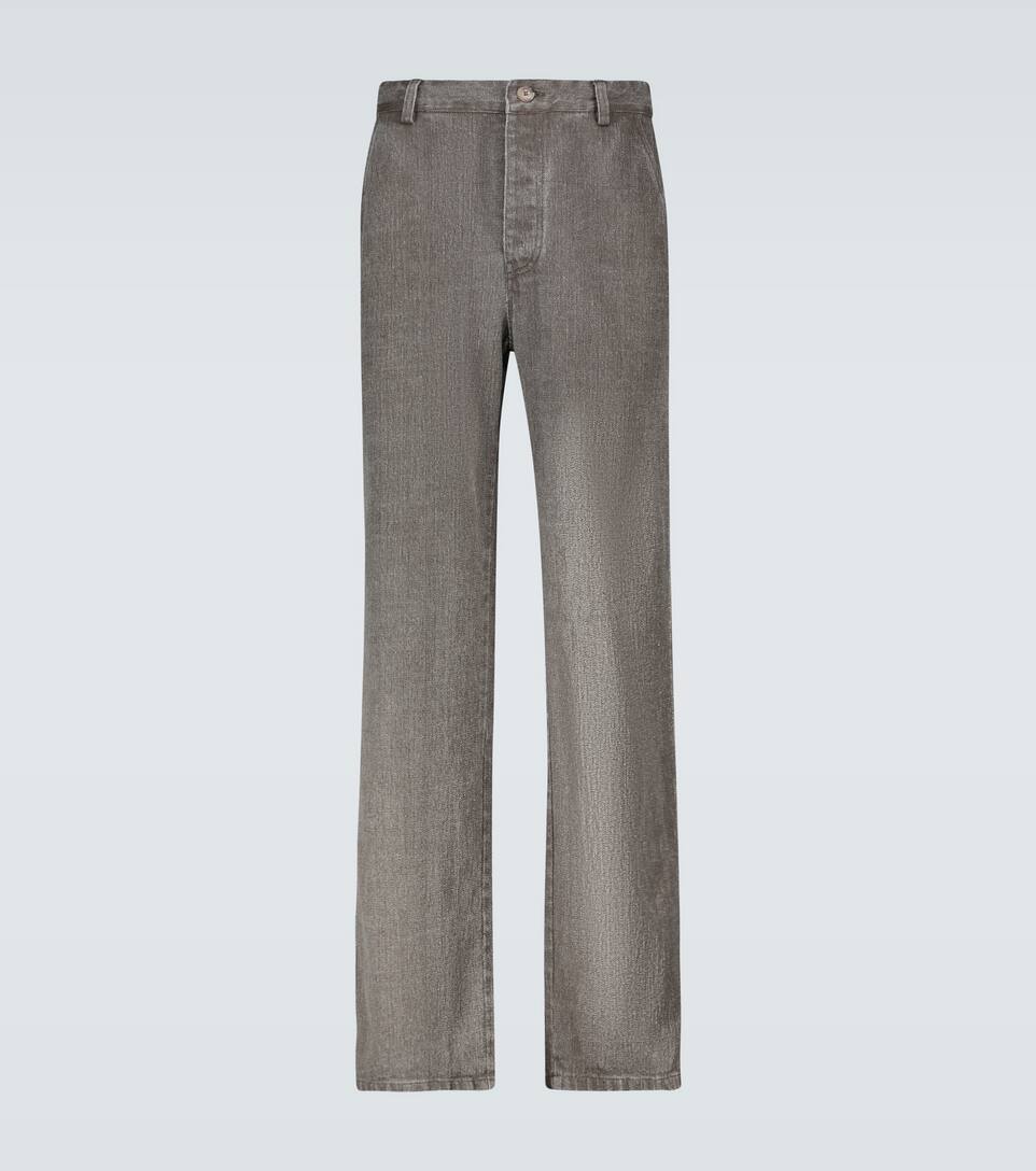 denim look linen trousers