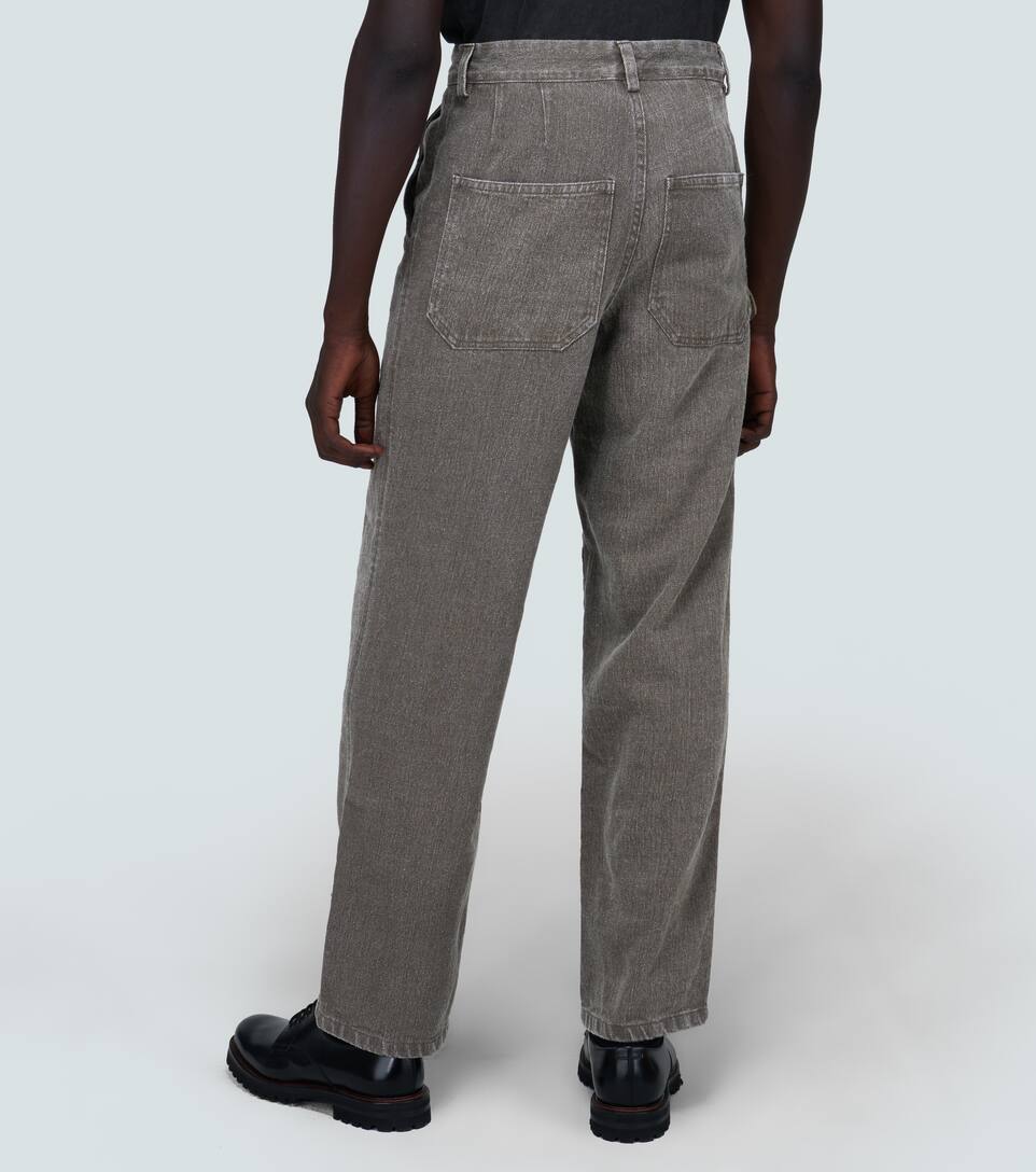 denim look linen trousers