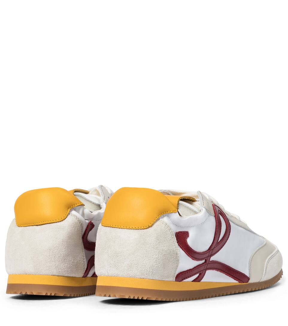loewe beige & navy ballet runner sneakers