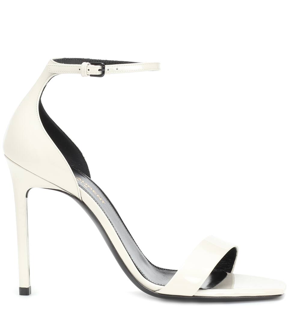 En Cuir Amber Verni Saint Sandales Laurent 105 34jALqcR5S