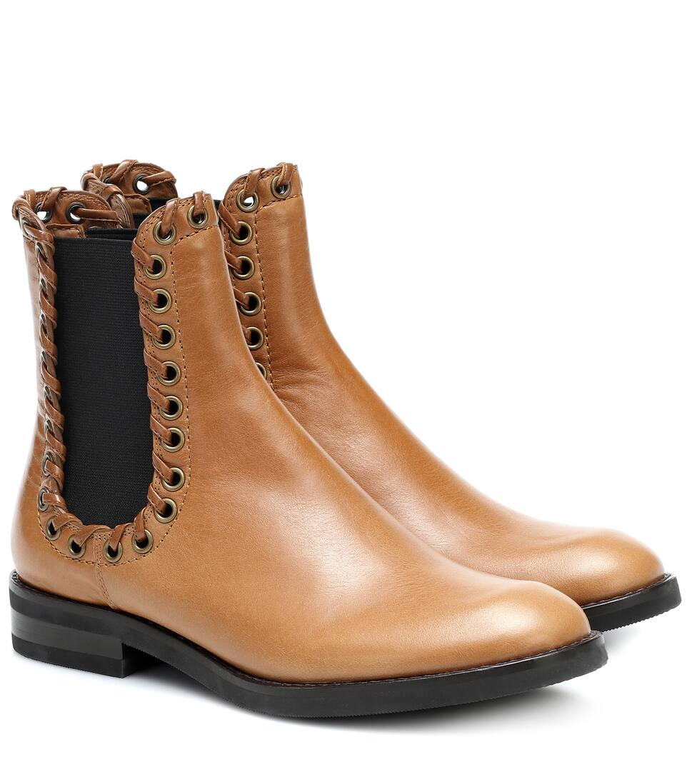 see by chloe leather ankle boots