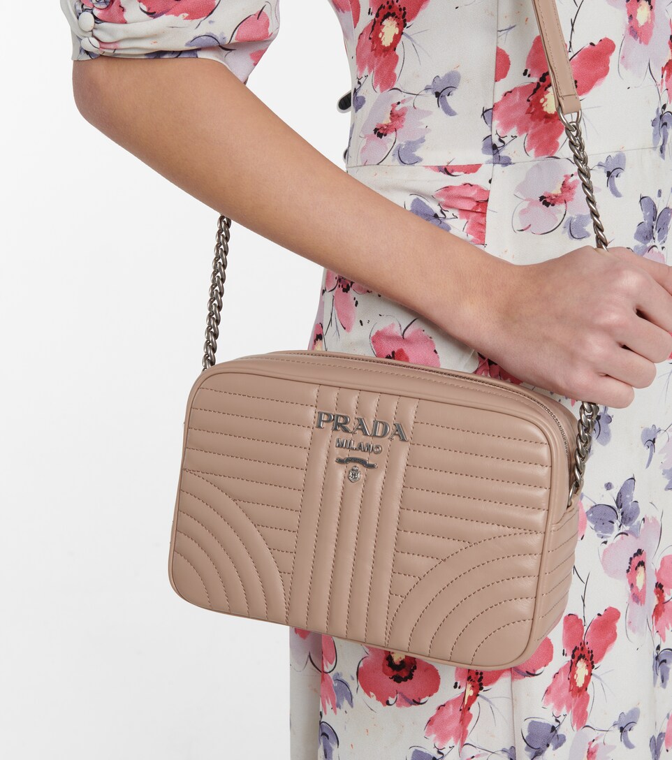 Diagramme Leather Shoulder Bag | Prada 