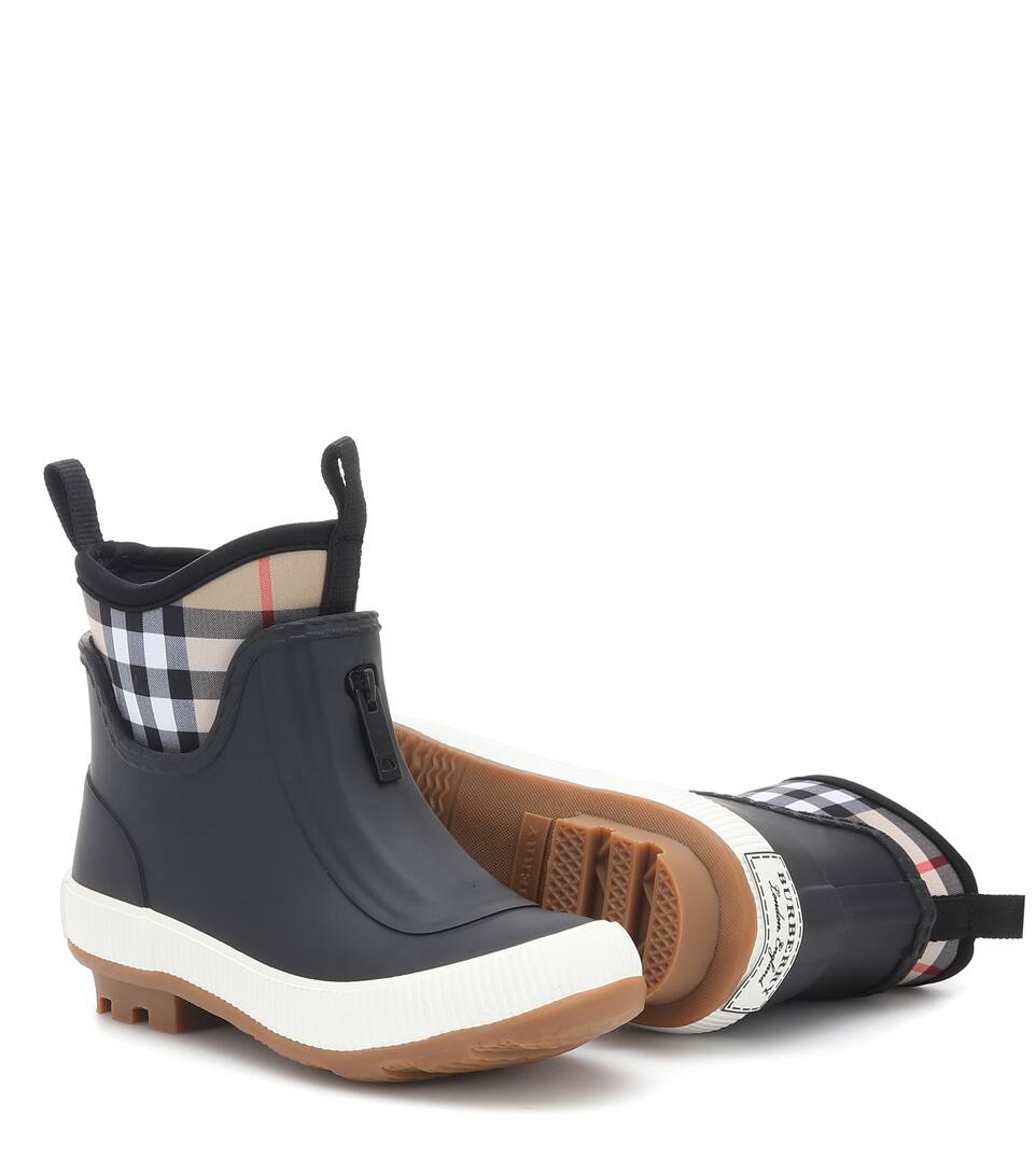 Burberry Kids Vintage Check rubber rain boots Mytheresa