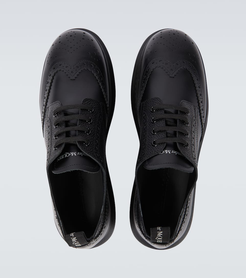 ALEXANDER MCQUEEN Hybrid chunky-sole leather brogues,P00439646