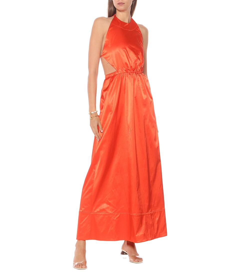 Sidney Sateen Maxi Dress | Staud 