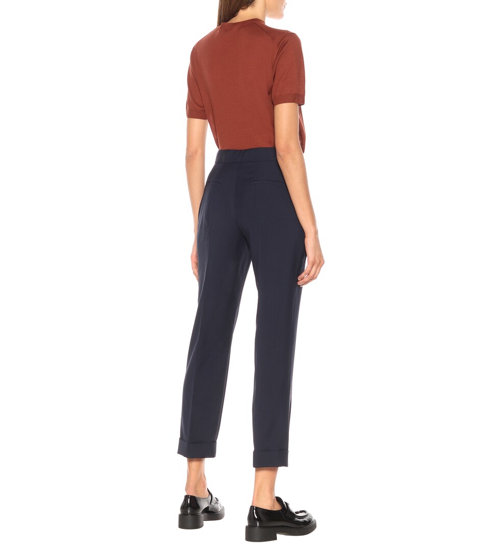 Virgin-Wool Straight Pants - Prada 