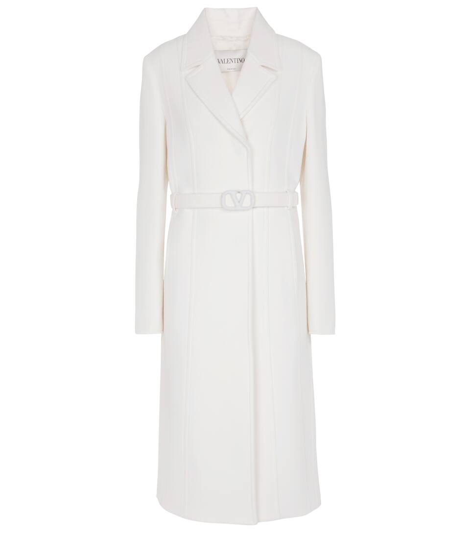Cream wool wrap coat Outlet