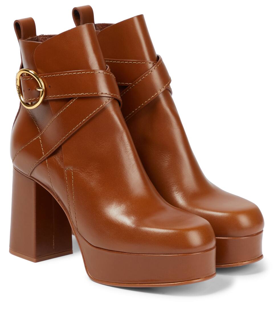 Mytheresa Donna Scarpe Scarpe con plateau Stivali con plateau Stivaletti in pelle con plateau 