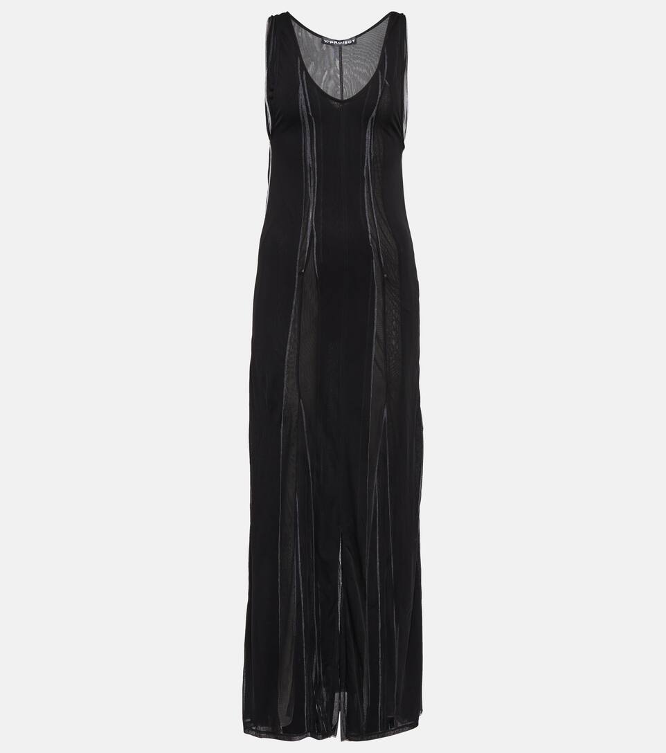 Y/project Sheer Sleeveless Dress In Black