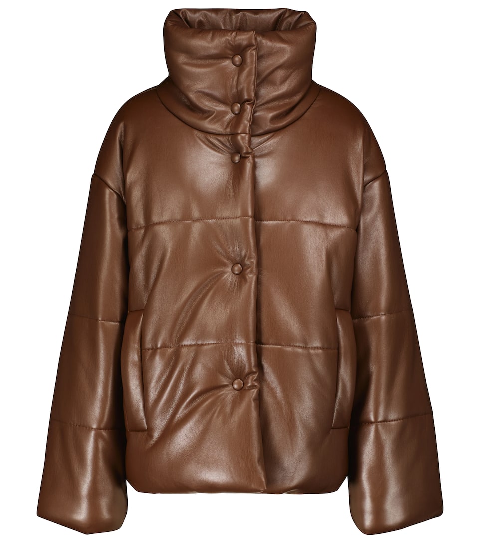 Nanushka hide faux leather puffer jacket Clearance