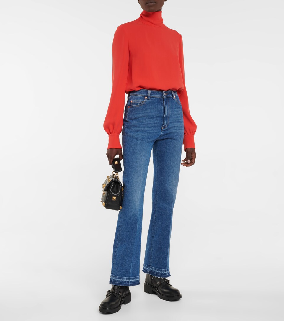 roman stud calfskin combat boot 85mm