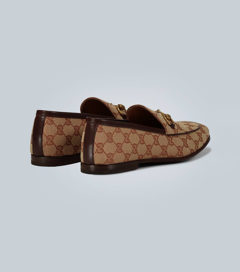 GUCCI Jordaan GG canvas loafers,P00436244