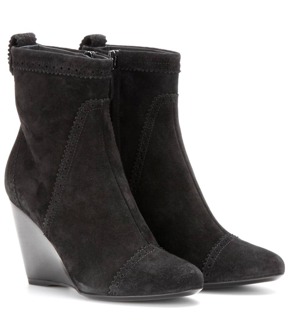 balenciaga suede wedge boots