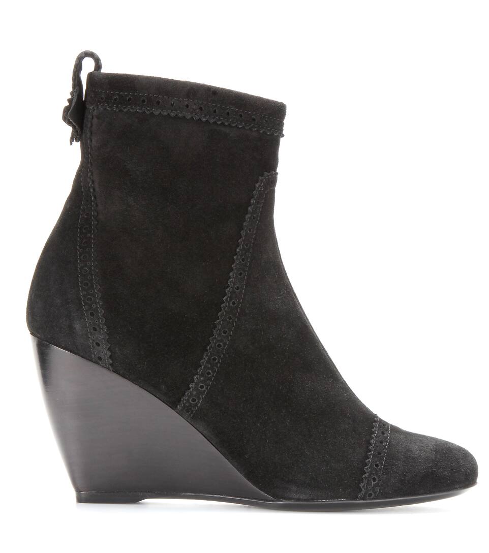 balenciaga suede wedge boots