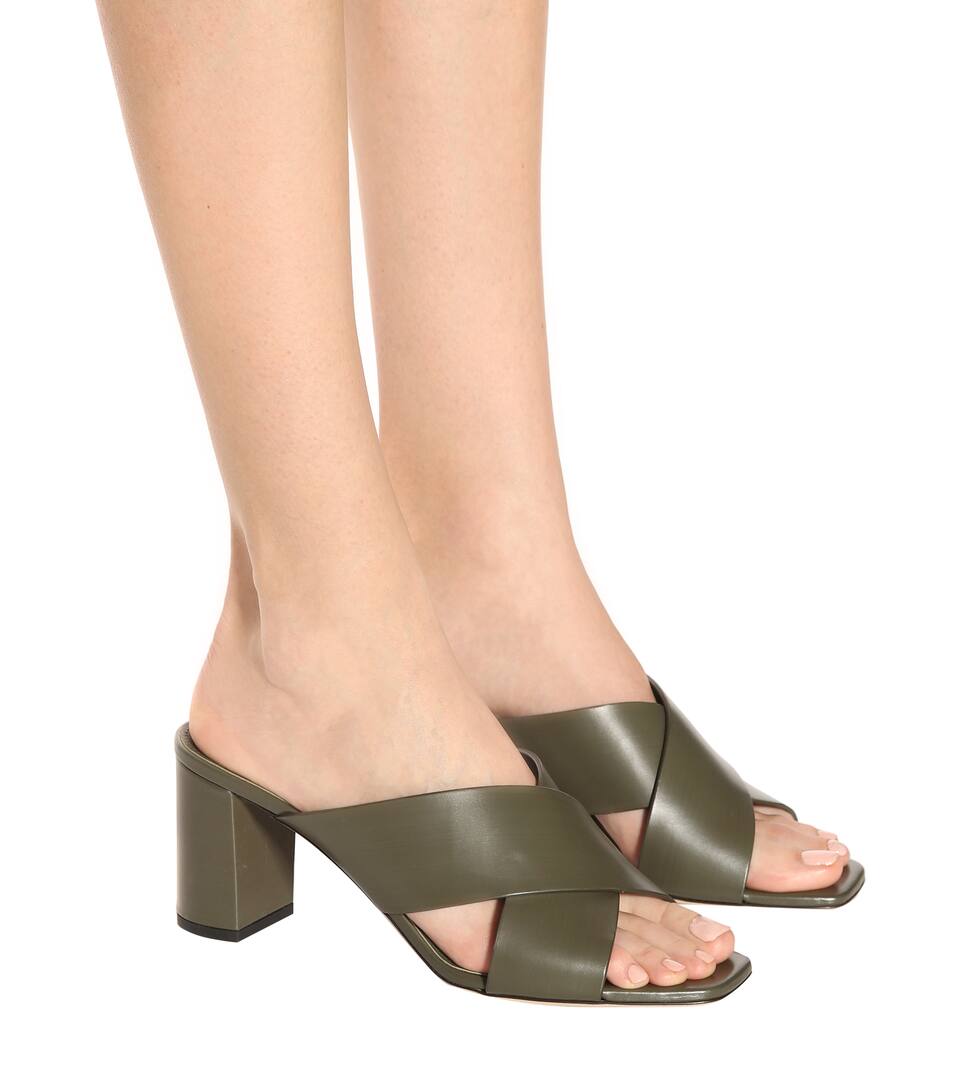 SAINT LAURENT Loulou 70 leather sandals