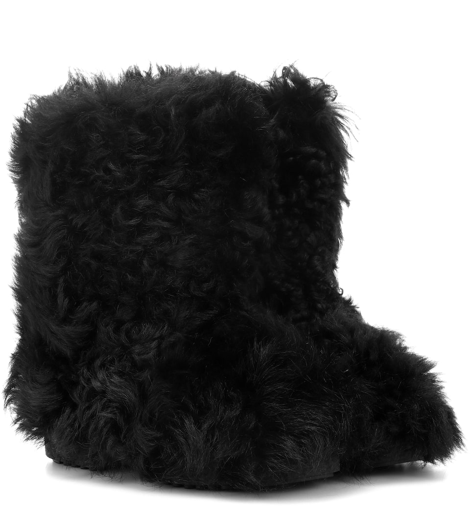 saint laurent fur boots