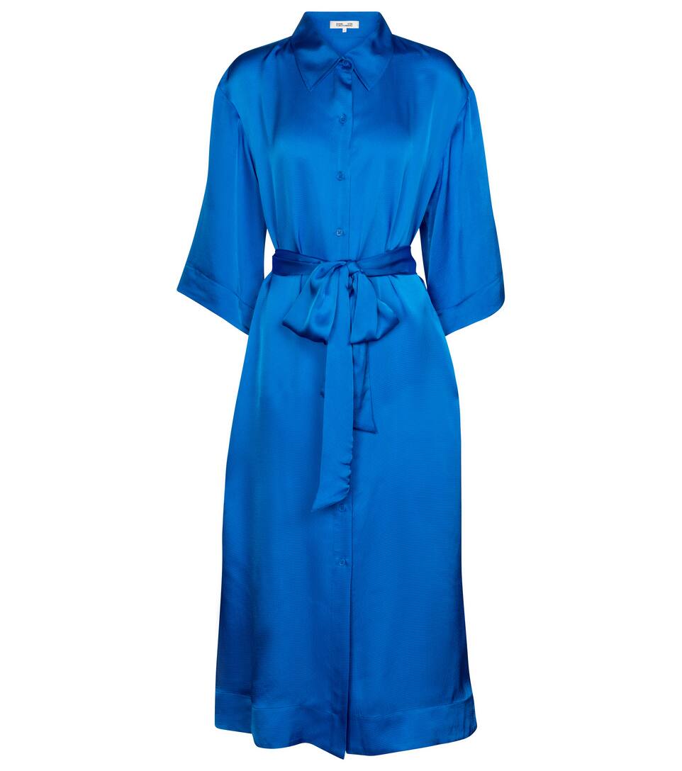 Satin shirt midi dress Outlet